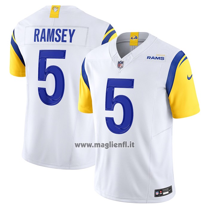 Maglia NFL Limited Los Angeles Rams Jalen Ramsey Vapor F.u.s.e. Bianco